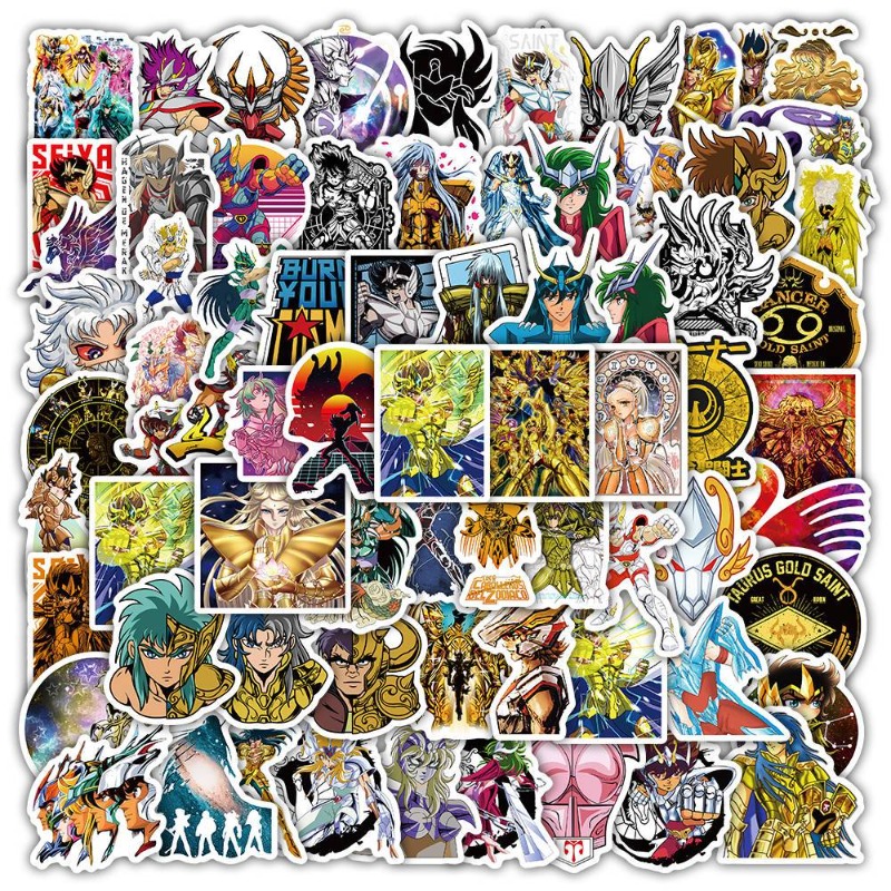 Laptop Accessories Stickers - 101Pcs Saint Seiya Anime Stickers Cartoon