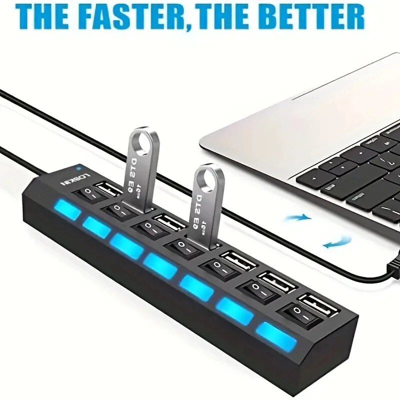 High Speed 4/7 Ports USB HUB 2 - Laptop Accessories Hub recension och pris