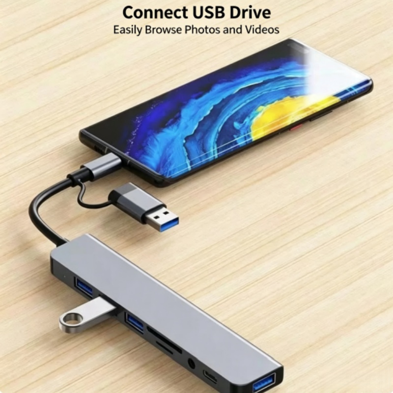 Dual-Head Type-C 8-in-1 Multi- - Laptop Accessories Hub recension och pris