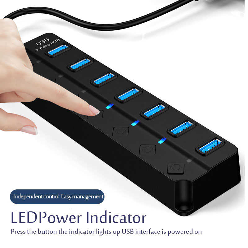 7 In 1 USB 3.0 Hub Multi USB S - Laptop Accessories Hub recension och pris