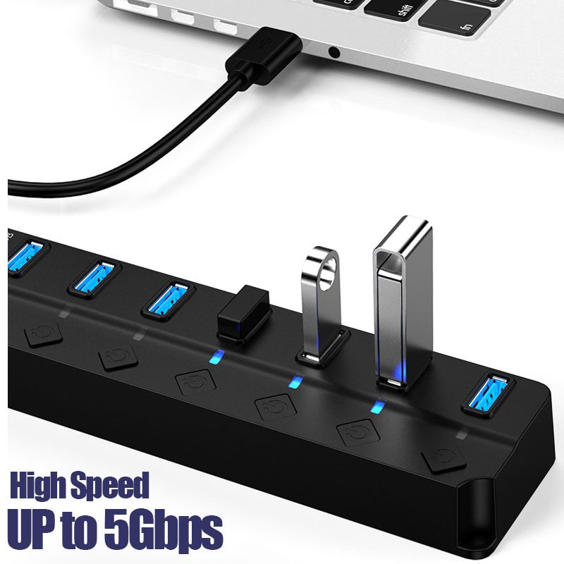7 In 1 USB 3.0 Hub Multi USB S - Laptop Accessories Hub recension och pris