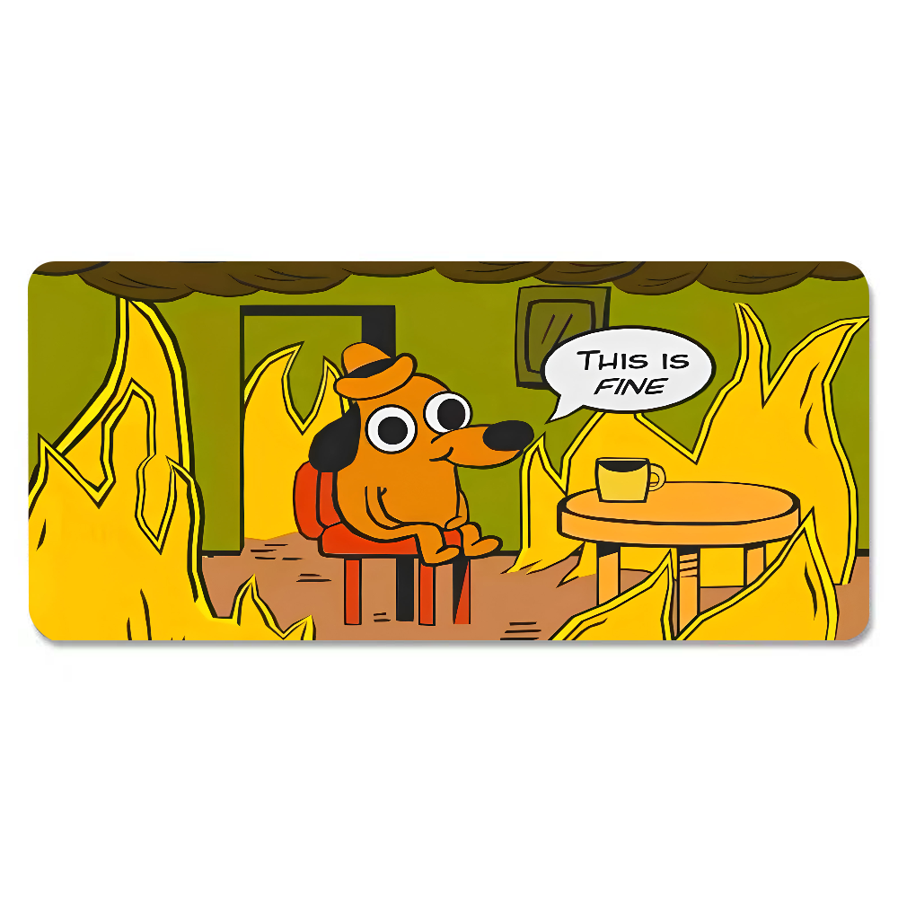 This Is Fine Dog Dachshund Mou - Laptop Extra Accessories recension och pris
