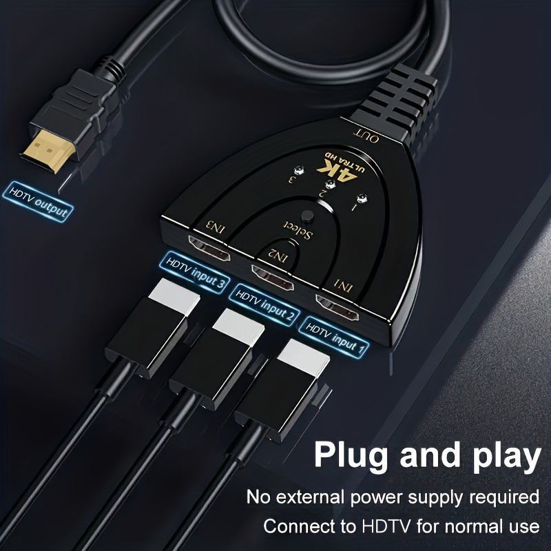4K*2K 3 Port HDTV-compatible S - Laptop Accessories Hub recension och pris