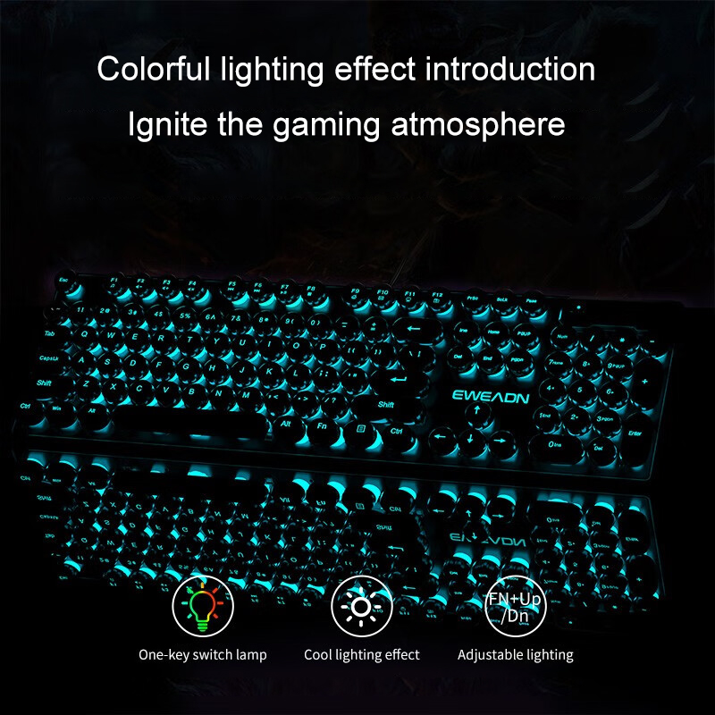 EWEADN Typewriter Gaming Keybo - Laptop Extra Accessories recension och pris