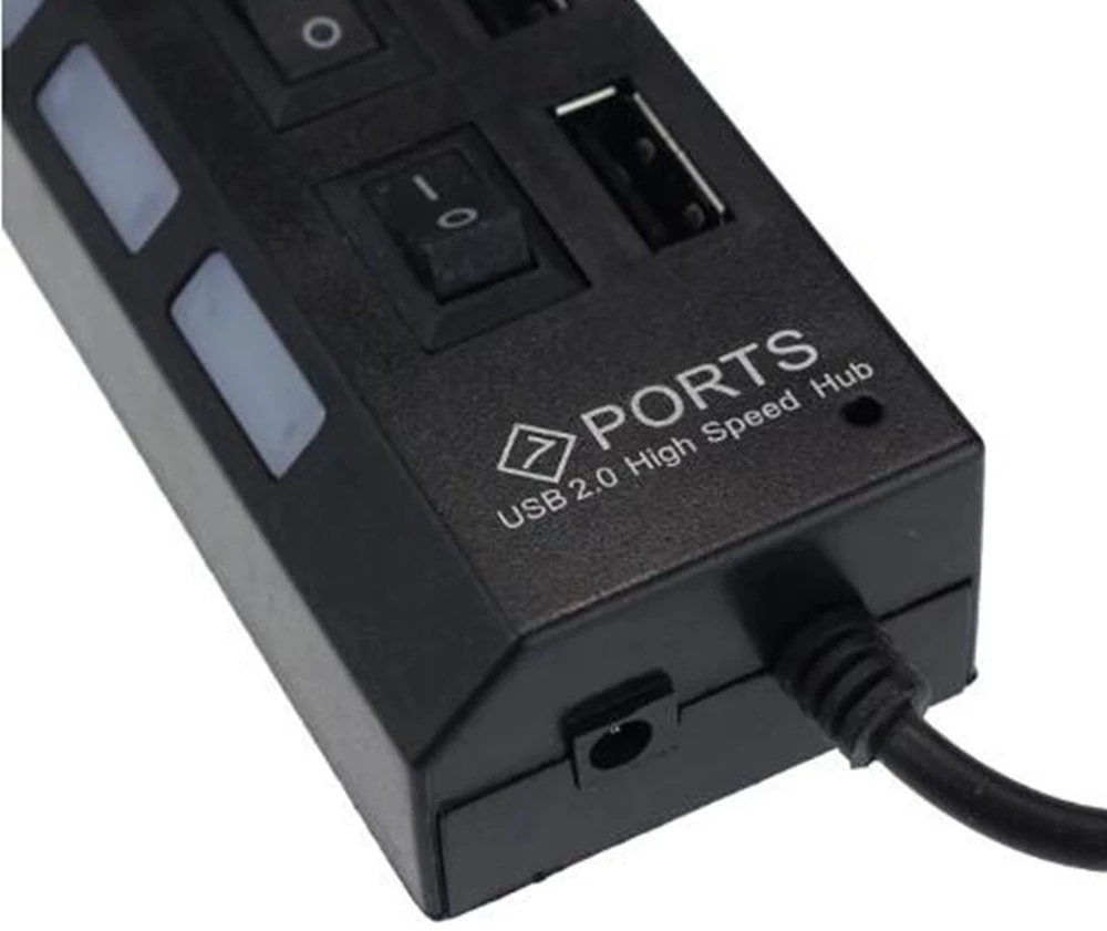 7 Port USB 2.0 Hub Splitter Fo - Laptop Accessories Hub recension och pris