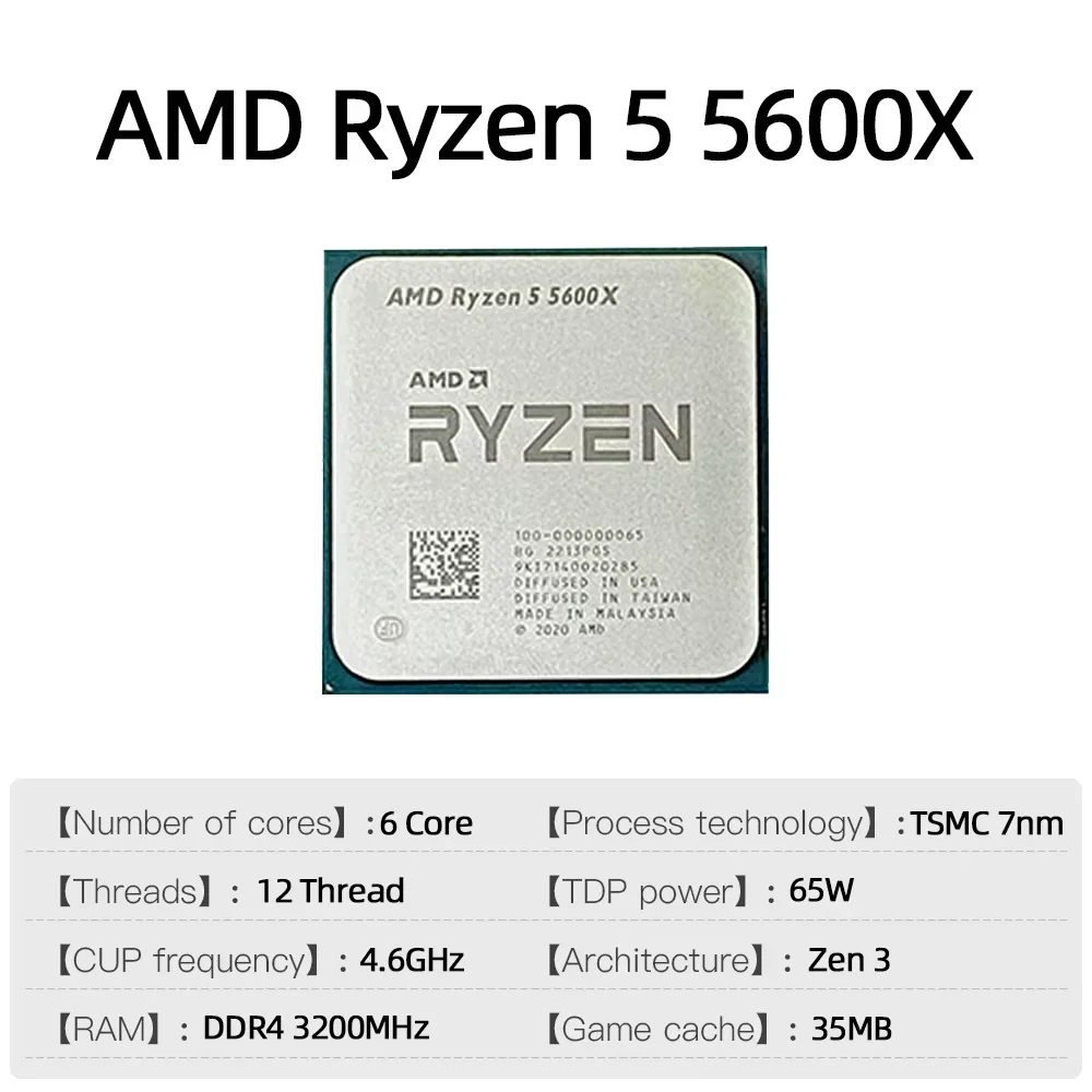 AMD Ryzen 5 5600X Processor Ne - Amd Cpu Ryzen 5 recension och pris