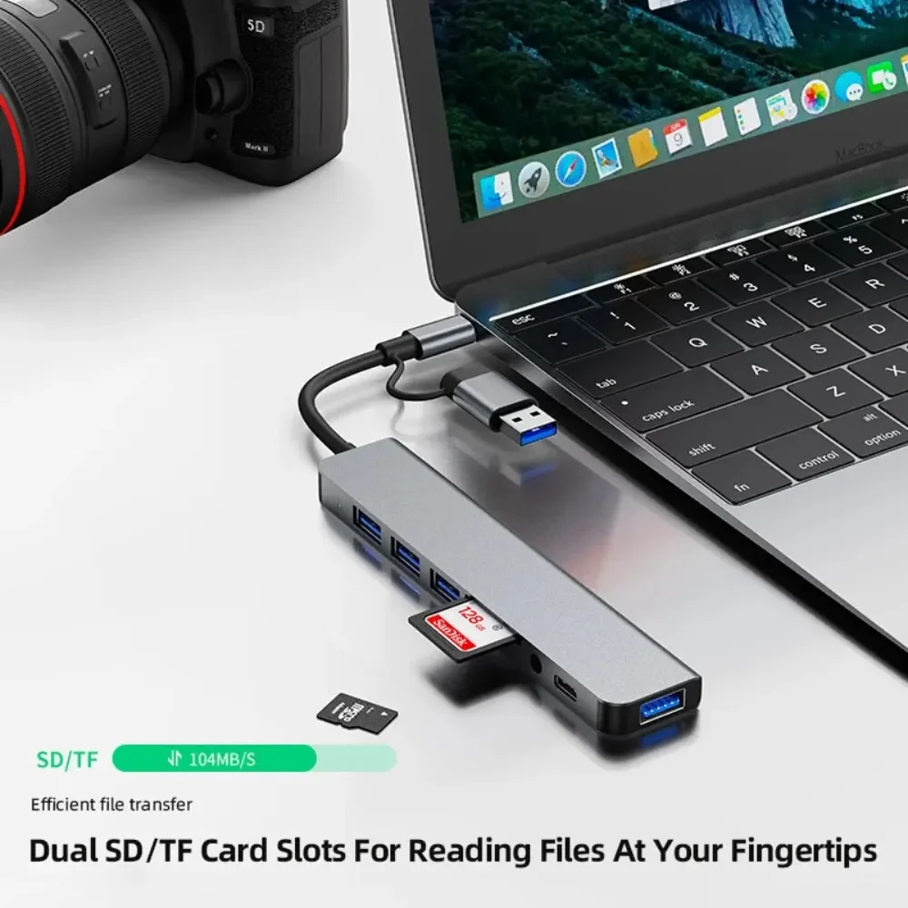 8 In 2 USB-C Hub With 3.0 SD/T - Laptop Accessories Hub recension och pris