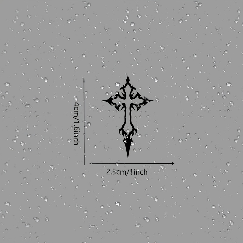 2pcs Gothic Cross Waterproof V - Laptop Accessories Stickers recension och pris