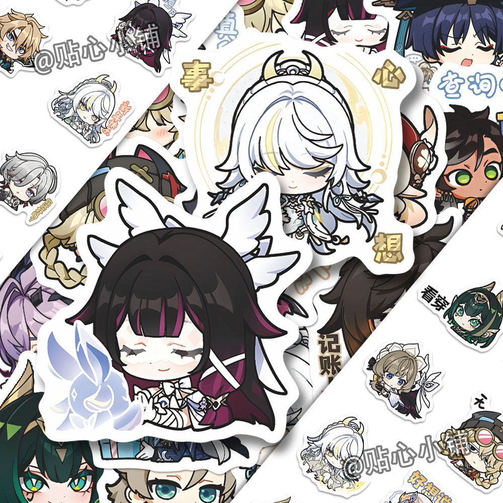 64PCS Genshin Impact Moon Maid - Laptop Accessories Stickers recension och pris